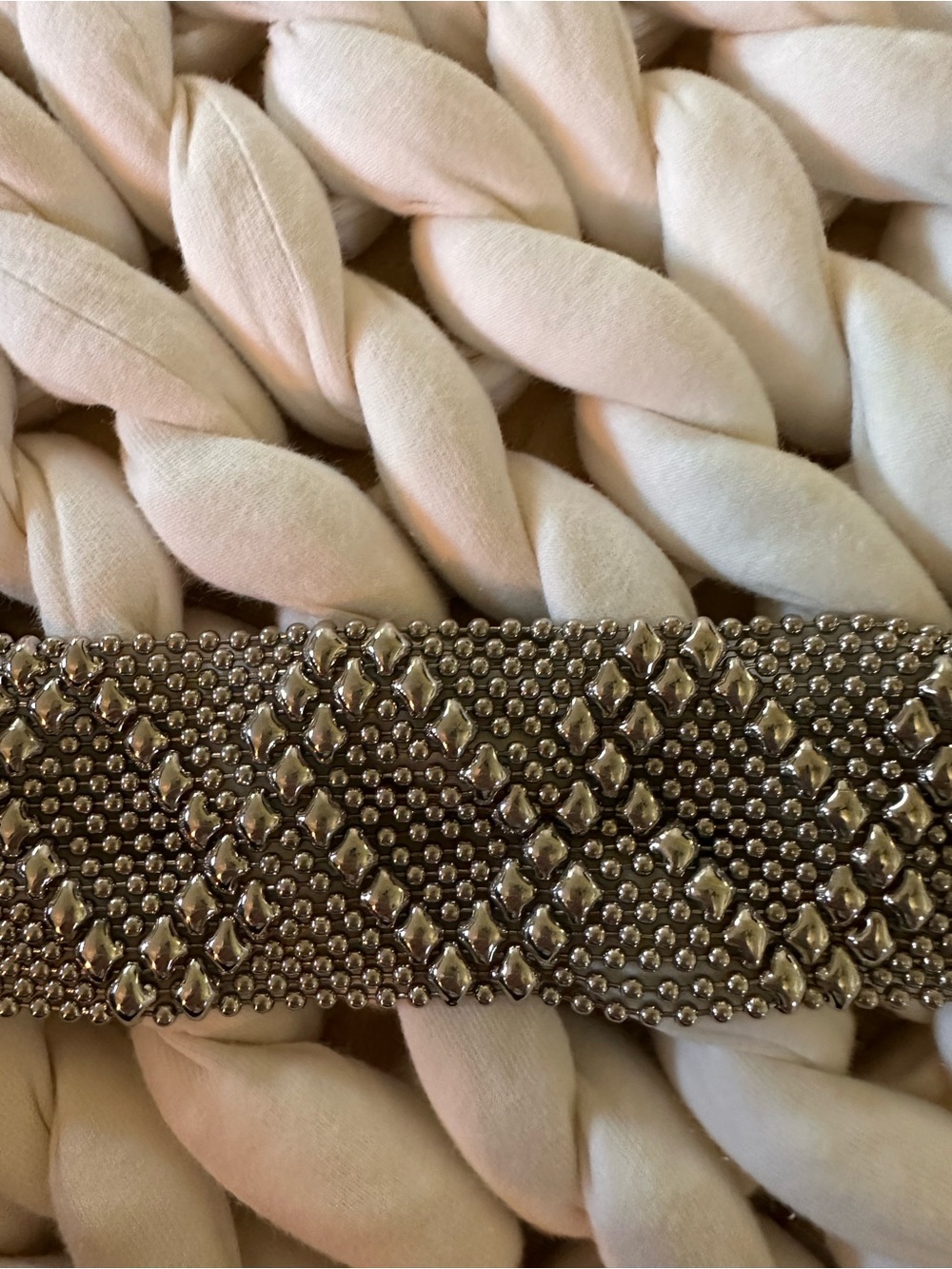Sergio Guitierrez Antique Silver Liquid Metal Statement Bracelet - Picture 2 of 8